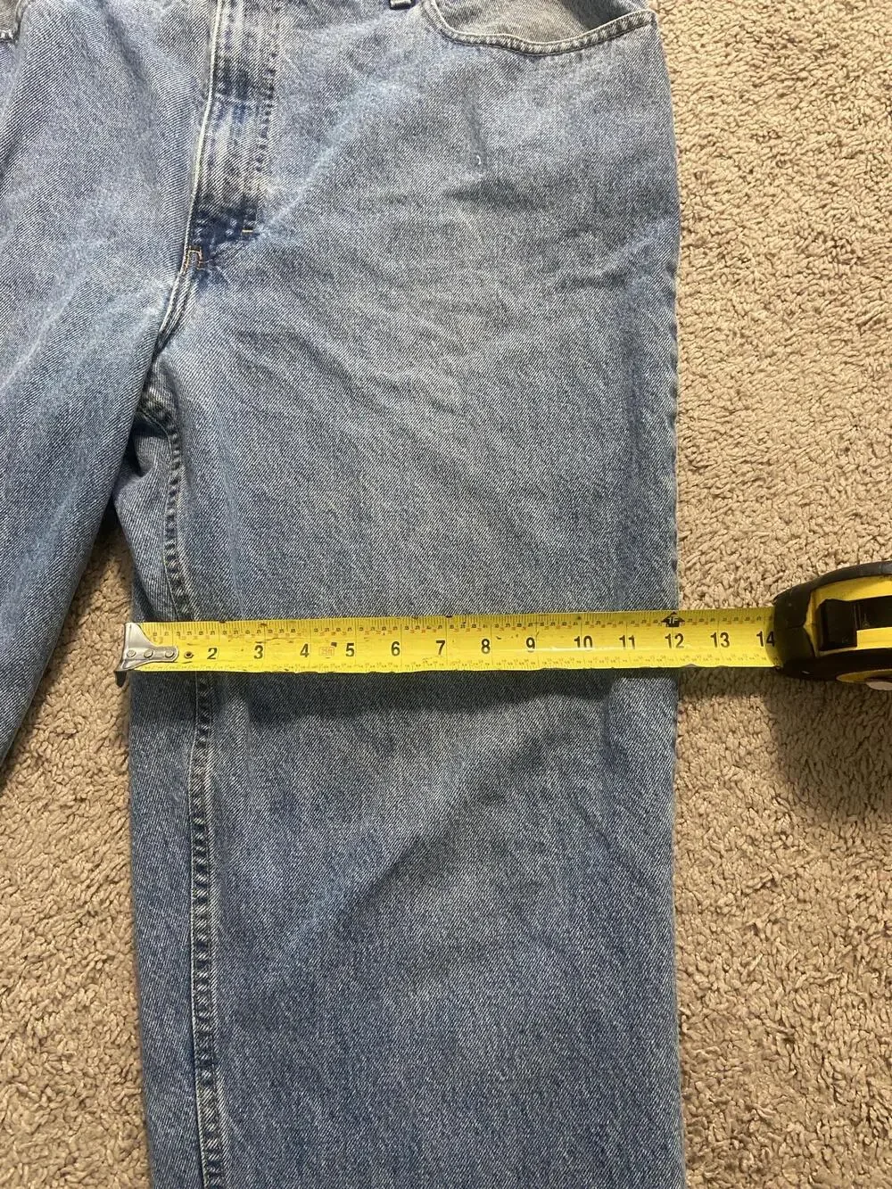 Eddie Bauer Jeans Mens 42x30 Blue Light Wash Relaxed Straight Denim Pockets
